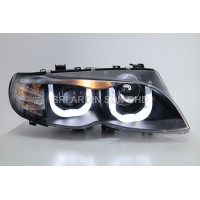 BMW E46 02-05 Black Projector Headlamp w Bar